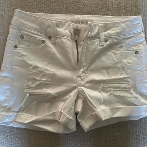 Size 4 American Eagle White Denim Shorts